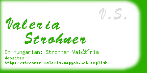 valeria strohner business card